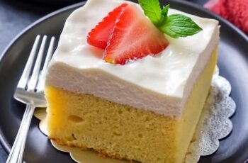 Immerse yourself in the decadent delight of our Tres Leches Cake. Picture a light and airy sponge cake, soaked to perfection in a trio of creamy milks – condensed milk, evaporated milk, and heavy cream. Each forkful is a symphony of moistness and sweetness, as the sponge absorbs the rich and velvety blend of milks. Topped with a fluffy layer of whipped cream and garnished with fresh strawberries, this traditional Latin American dessert is a true sensation for the taste buds. Whether you're savoring a slice on a special occasion or simply indulging in a sweet treat, our Tres Leches Cake promises a culinary journey that's both luxurious and comforting