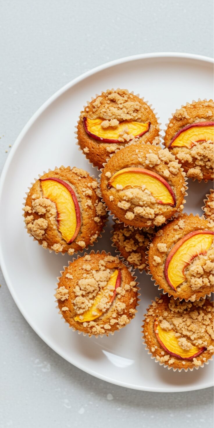 These soft and golden Peach Muffins are loaded with fresh peach chunks and ready in just 30 minutes—perfect for busy mornings or sweet cravings.