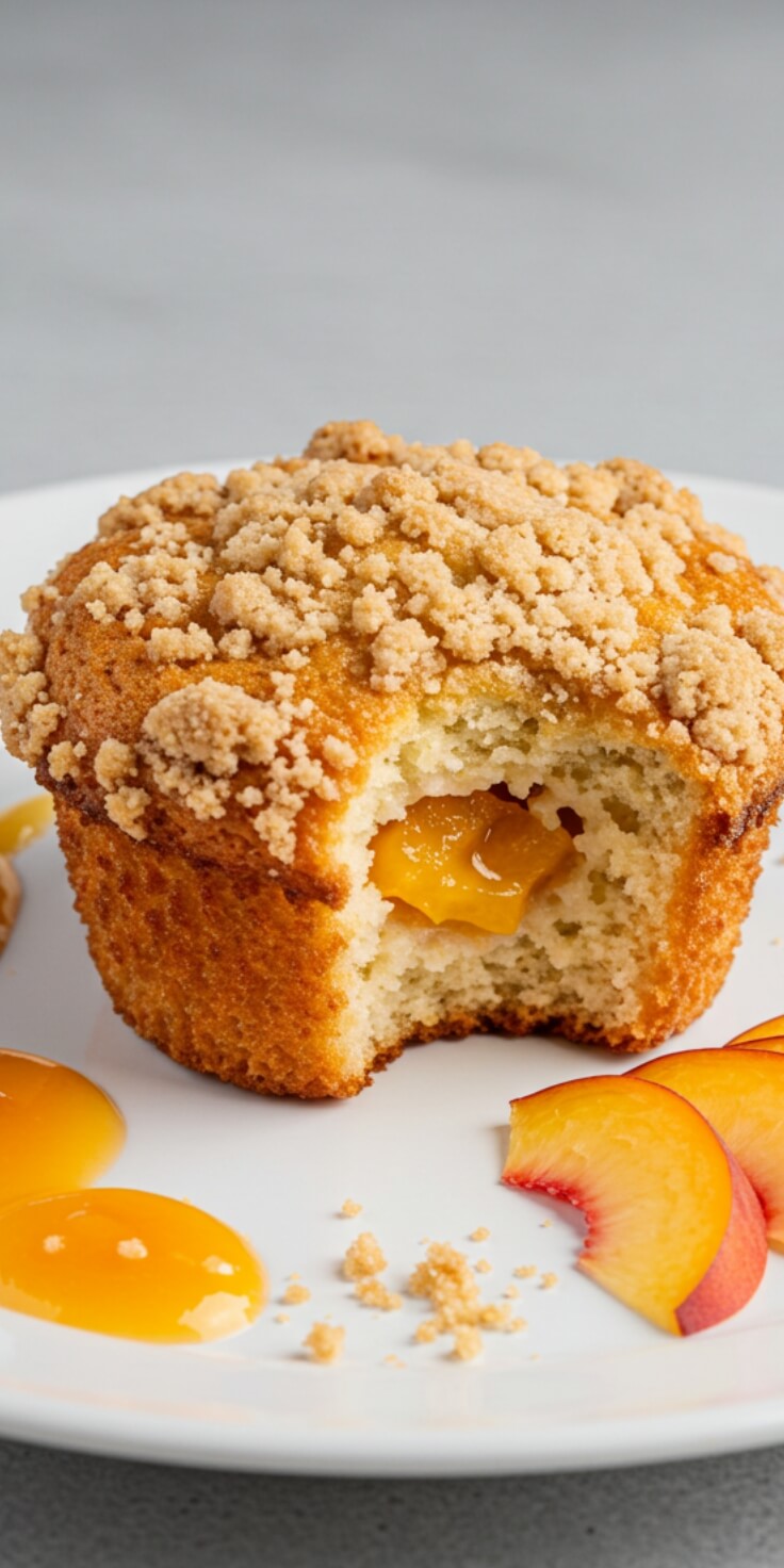 These soft and golden Peach Muffins are loaded with fresh peach chunks and ready in just 30 minutes—perfect for busy mornings or sweet cravings.