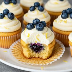 Bursting with lemon and juicy blueberries, these cupcakes are topped with a tangy lemon cream cheese frosting—fresh, fruity, and bakery-worthy!
