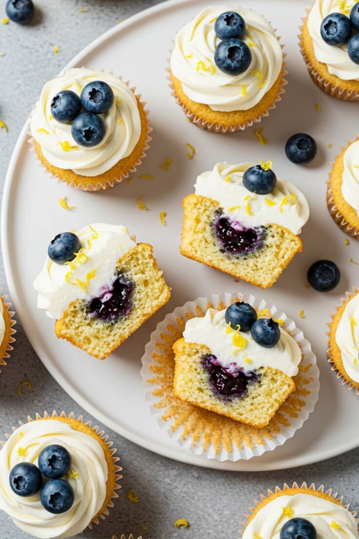 Bursting with lemon and juicy blueberries, these cupcakes are topped with a tangy lemon cream cheese frosting—fresh, fruity, and bakery-worthy!