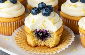 Bursting with lemon and juicy blueberries, these cupcakes are topped with a tangy lemon cream cheese frosting—fresh, fruity, and bakery-worthy!