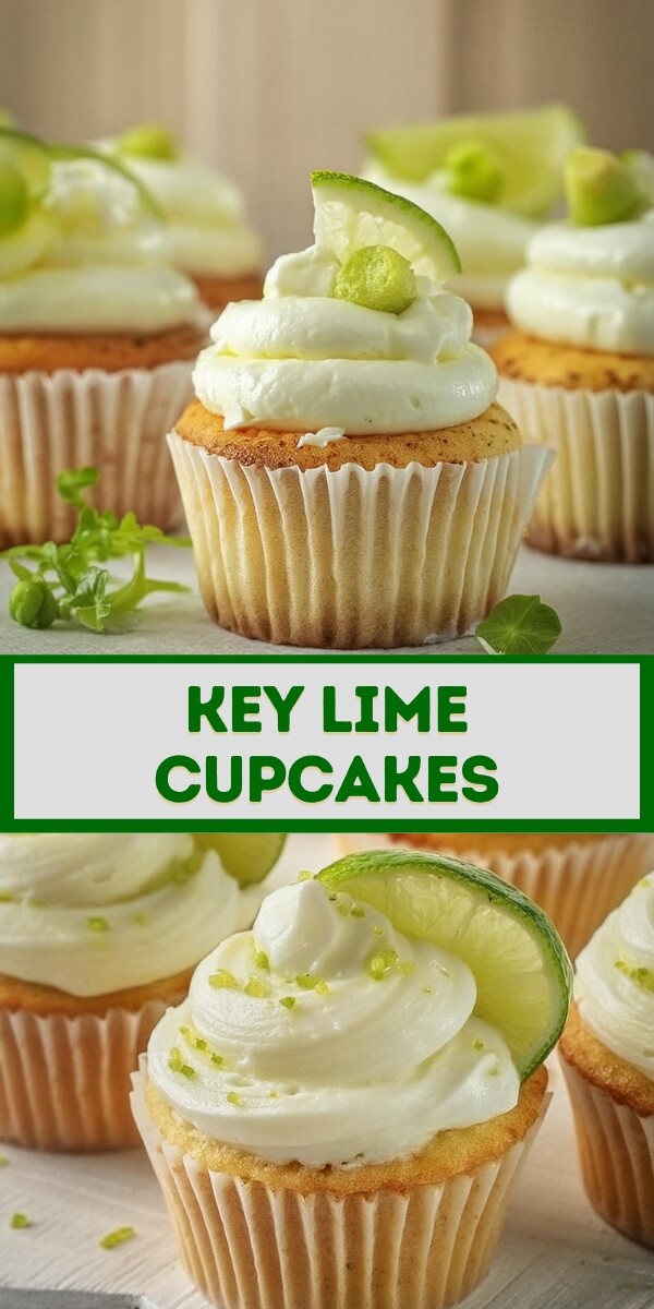 Delight in the tangy zest of Key Lime Cupcakes, perfect for citrus lovers. These moist cupcakes feature a light, fluffy texture infused with fresh Key lime juice and zest. Topped with a swirl of silky Key lime buttercream frosting and garnished with a slice of lime, each bite offers a refreshing burst of citrus flavor. Ideal for summer gatherings or a sweet treat any time of year, these homemade cupcakes are a delightful twist on a classic dessert.