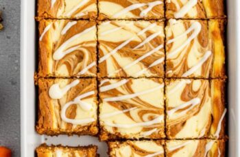 Swirled Carrot Cake Cheesecake Bars Recipe