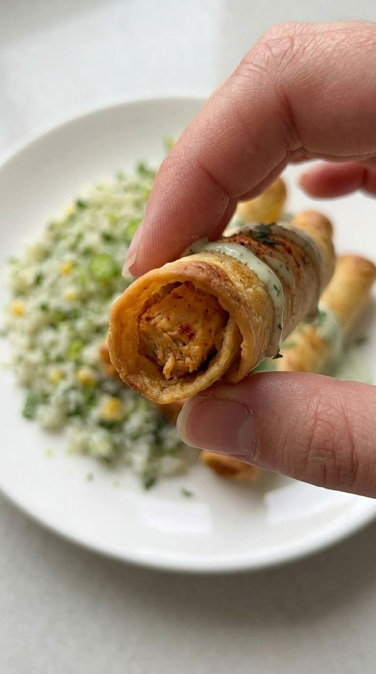 Easy Baked Chicken Taquitos Recipe (Healthier Than Fried!)