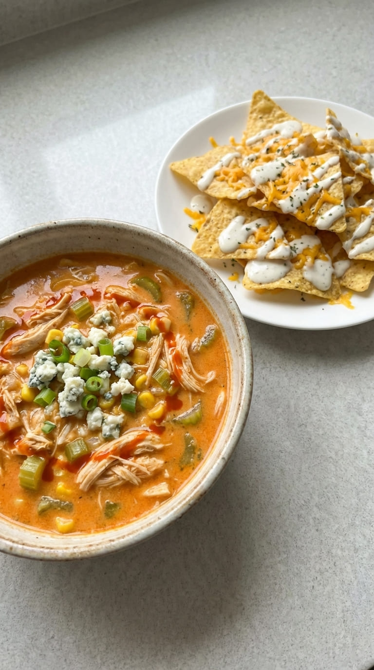 Easy Buffalo Chicken Soup – Spicy, Creamy & Comforting