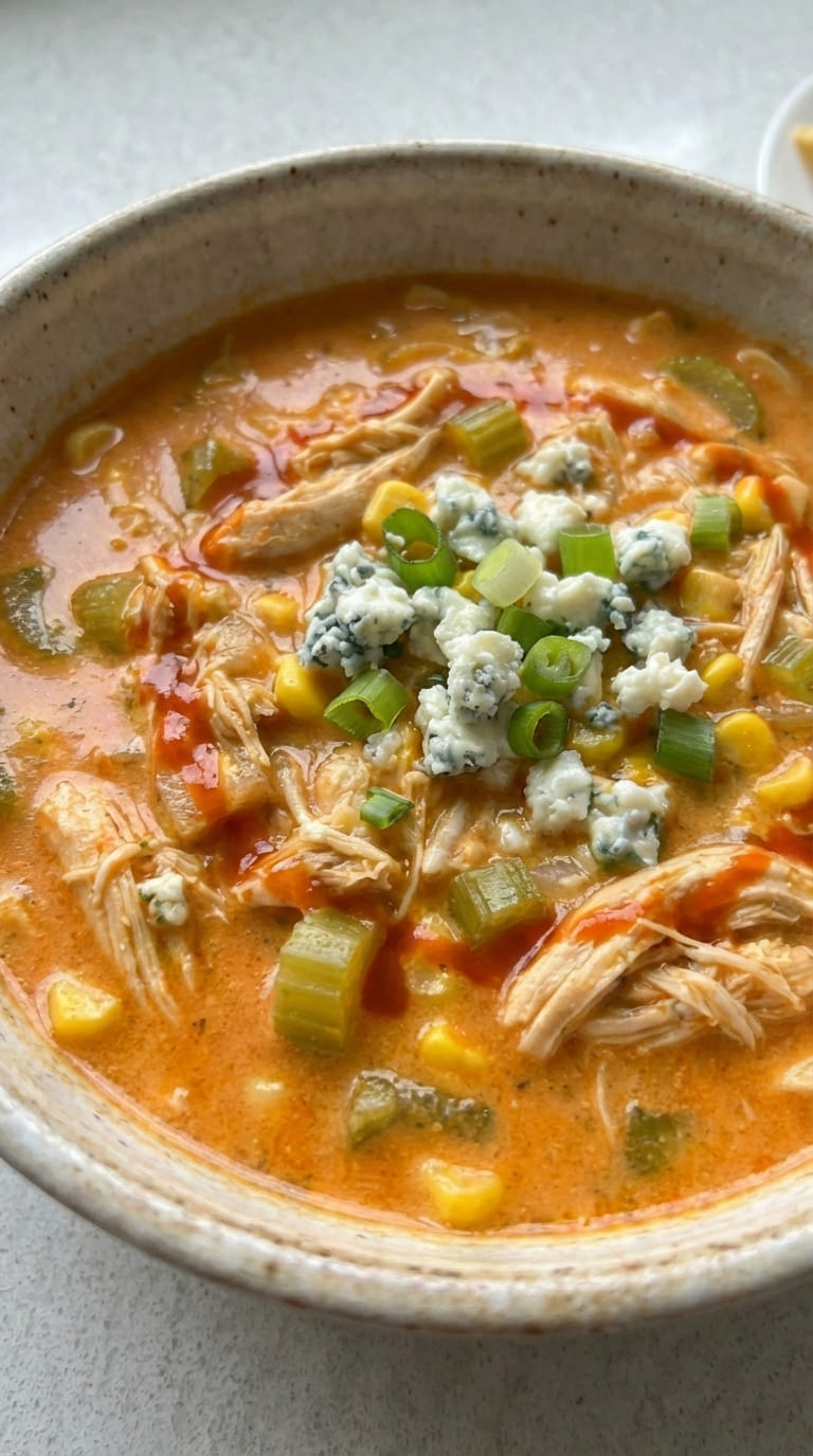 Easy Buffalo Chicken Soup – Spicy, Creamy & Comforting