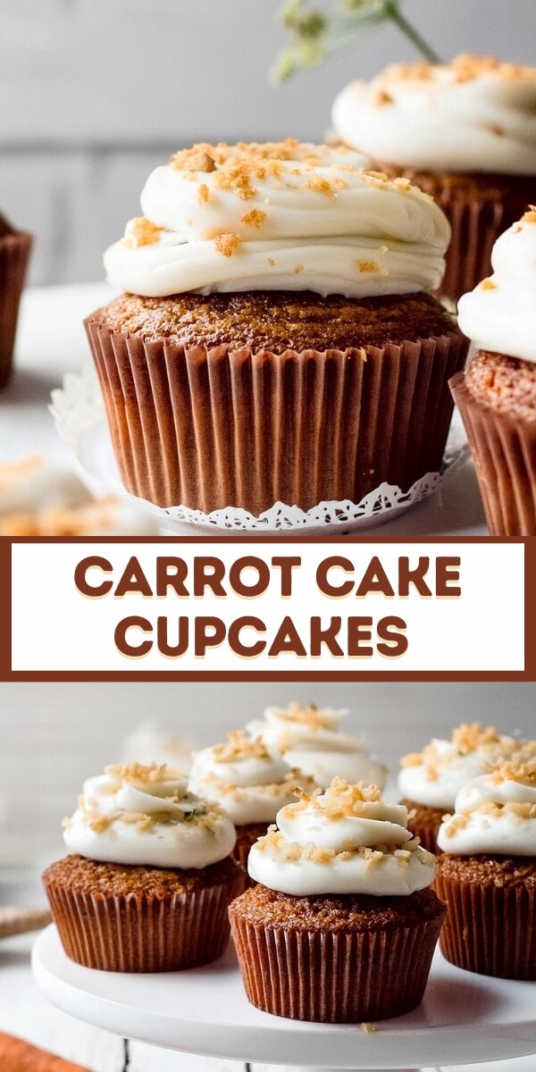 Delight in the warm, spiced flavors of homemade carrot cake cupcakes. These moist and tender cupcakes are filled with freshly grated carrots, crushed pineapple, and a blend of aromatic spices. Each cupcake is topped with a generous swirl of rich, tangy cream cheese frosting and garnished with a sprinkle of chopped pecans for added crunch. Perfect for any occasion, these carrot cake cupcakes are a delicious treat that combines the classic taste of carrot cake in a convenient, portable form.