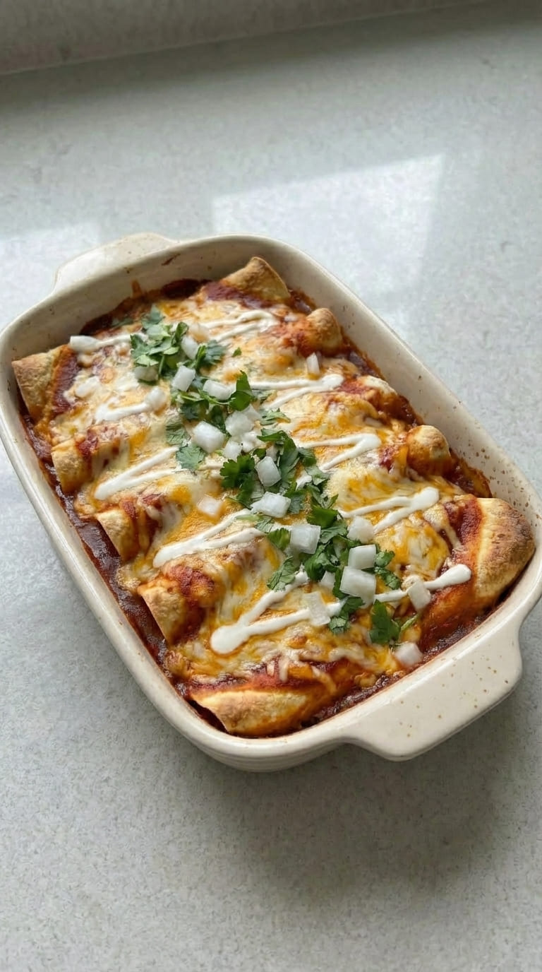 Chicken Enchiladas – Cheesy, Saucy & Irresistible