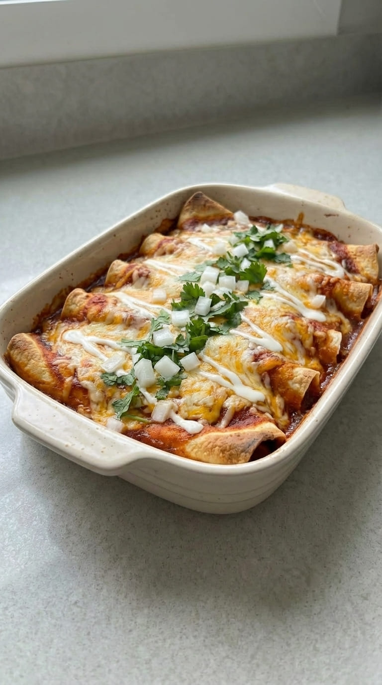 Chicken Enchiladas – Cheesy, Saucy & Irresistible