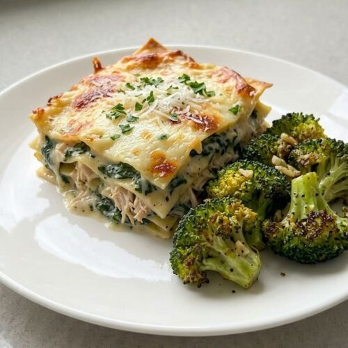 Chicken Spinach Lasagna – Creamy, Cheesy & Delicious