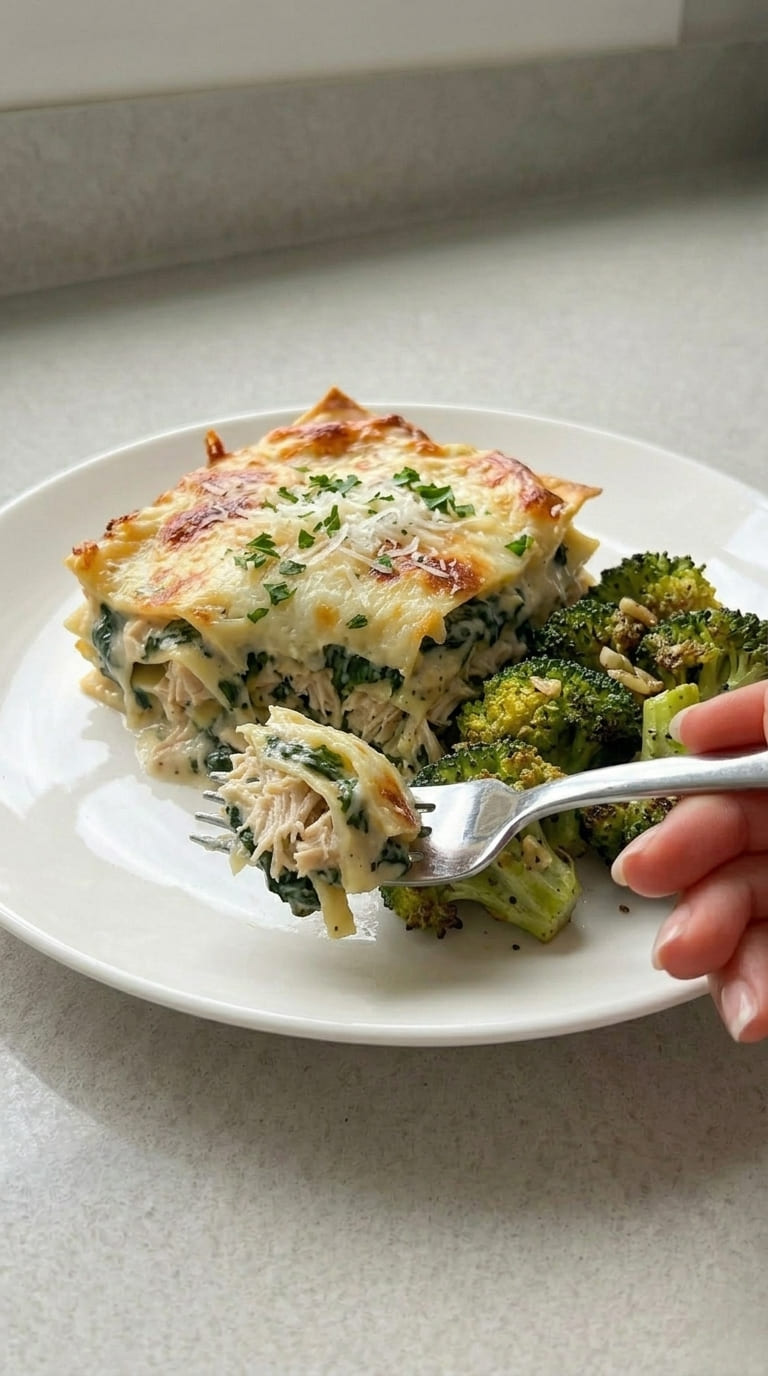 Chicken Spinach Lasagna – Creamy, Cheesy & Delicious