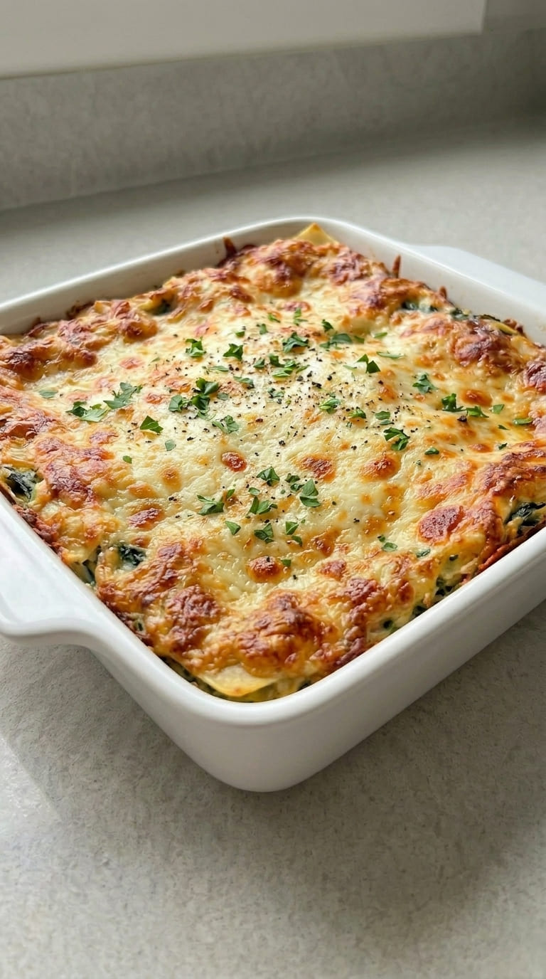 Chicken Spinach Lasagna – Creamy, Cheesy & Delicious