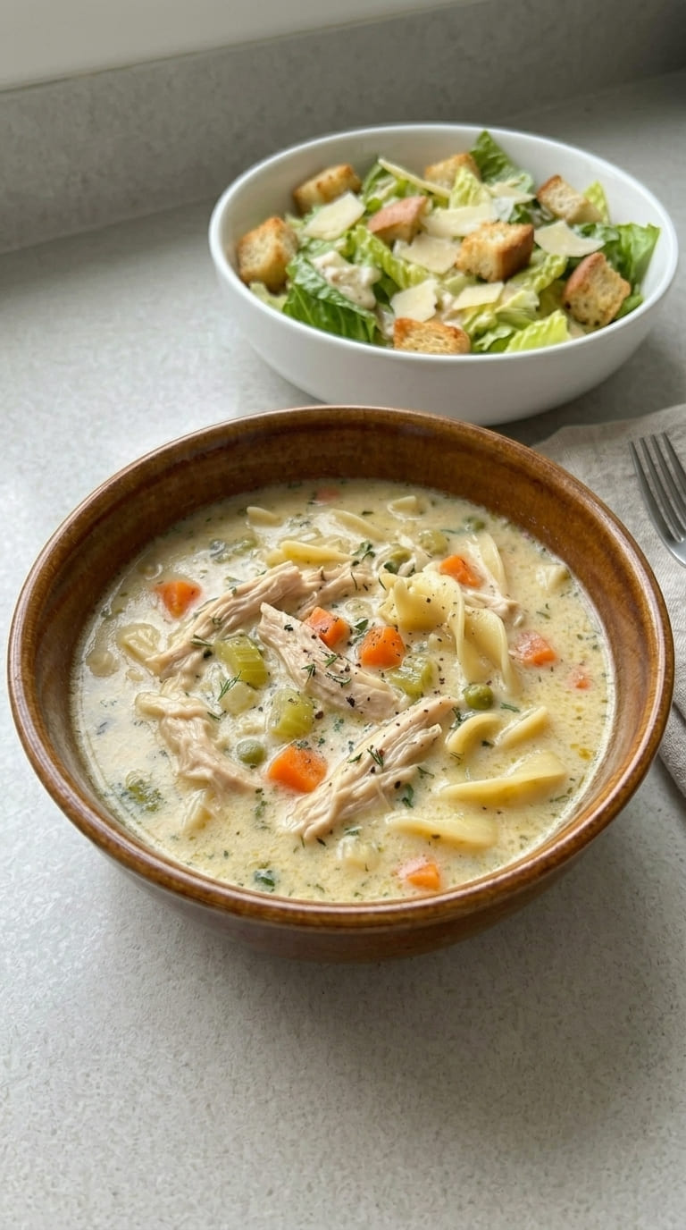 Homemade Creamy Chicken Noodle Soup – Perfect Comfort Food