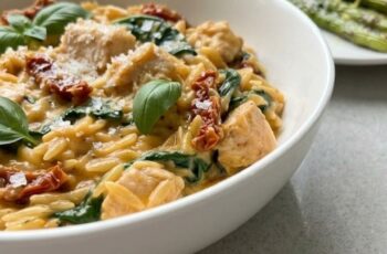 Creamy Tuscan Orzo – Perfect One Pot Dinner