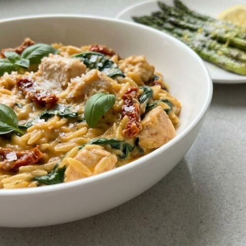 Creamy Tuscan Orzo – Perfect One Pot Dinner