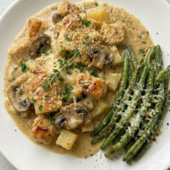 Easy Potato Chicken Mushroom Casserole (One-Dish Dinner!)