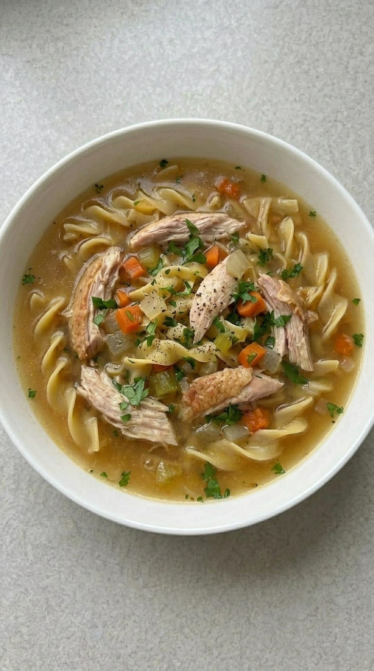 Instant Pot Turkey Noodle Soup Recipe – Quick, Comforting & Flavorful