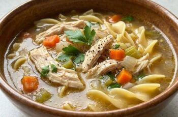 Slow Cooker Chicken Noodle Soup – Set It & Forget It Dinner