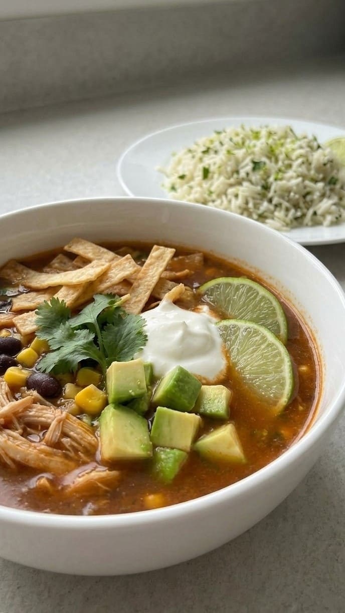 Easy Slow Cooker Chicken Tortilla Soup – Bold, Cozy & Flavor Packed