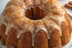 Experience the delightful flavors of apple cider donuts in this Apple Cider Bundt Cake! This cake is soft and airy, infused with apple cider, applesauce, and a blend of cozy spices, then finished with a generous coating of cinnamon sugar.