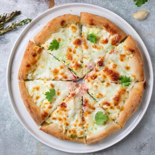 This Chicken Alfredo Pizza is the perfect way to treat yourself or your loved ones to something special. Crispy, cheesy, and irresistibly delicious, it’s sure to become a favorite in your home.