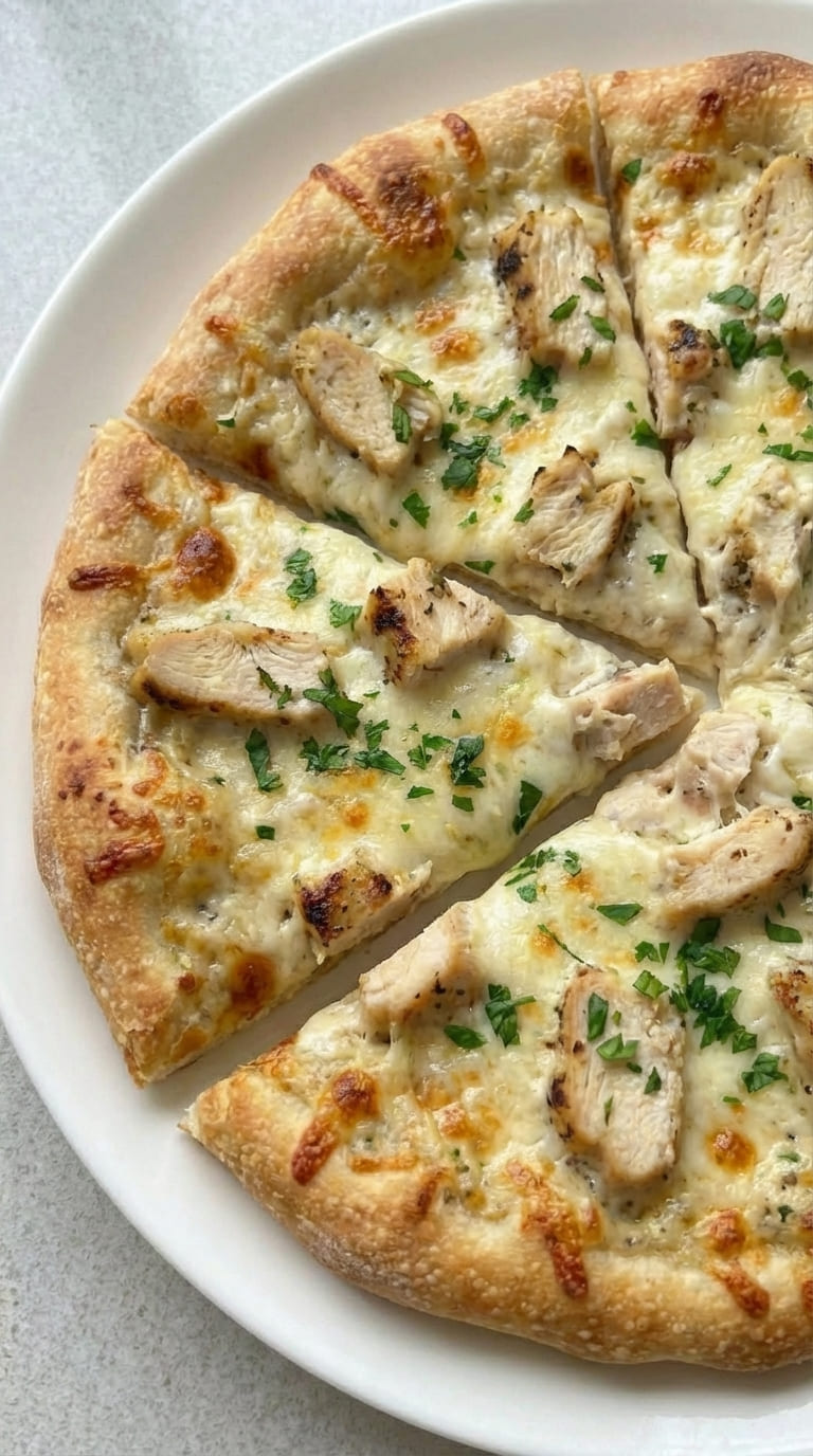 Cheesy Chicken Alfredo Pizza You’ll Make on Repeat