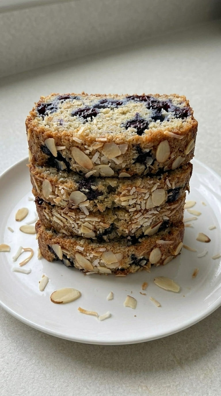 Soft and Fluffy Banana Bread with Juicy Blueberries
