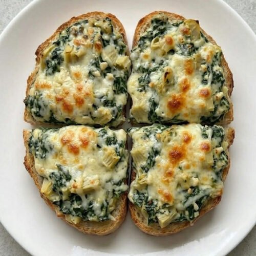 Loaded Spinach Artichoke Bread with Gooey Cheese