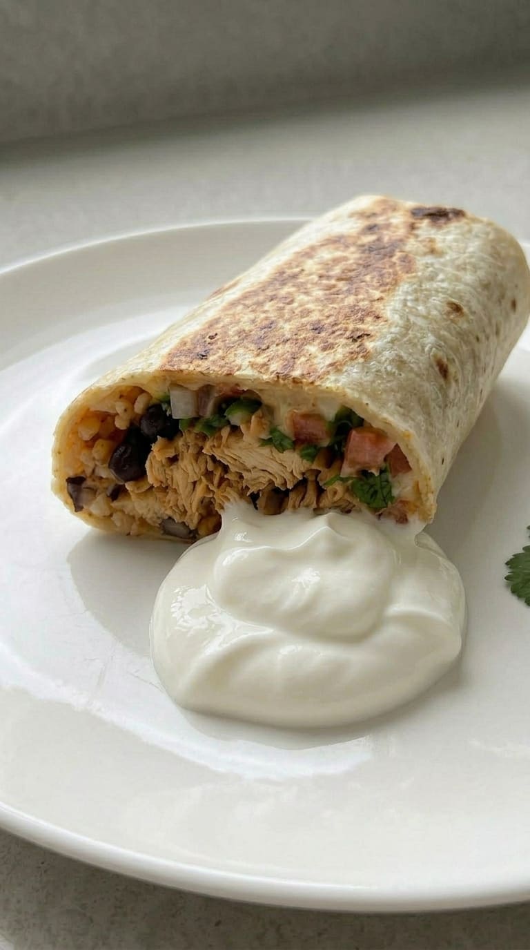 Juicy Chicken Burrito Wrapped with All the Good Stuff