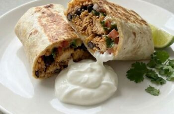 Juicy Chicken Burrito Wrapped with All the Good Stuff