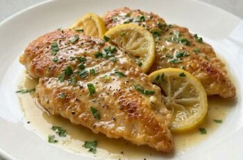 Crispy Chicken Francese in Bright Lemon Sauce