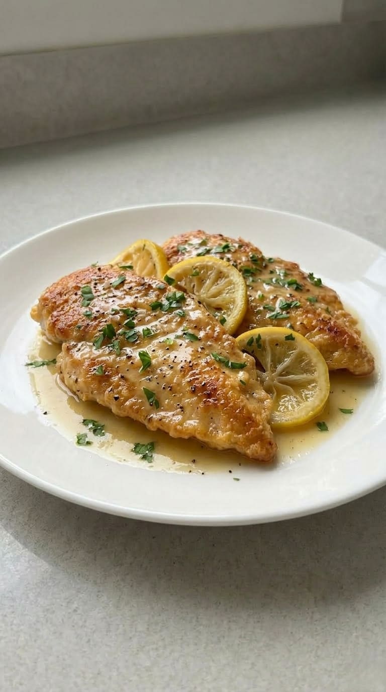 Crispy Chicken Francese in Bright Lemon Sauce