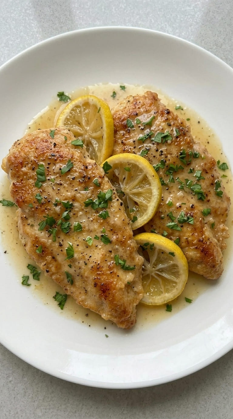 Crispy Chicken Francese in Bright Lemon Sauce