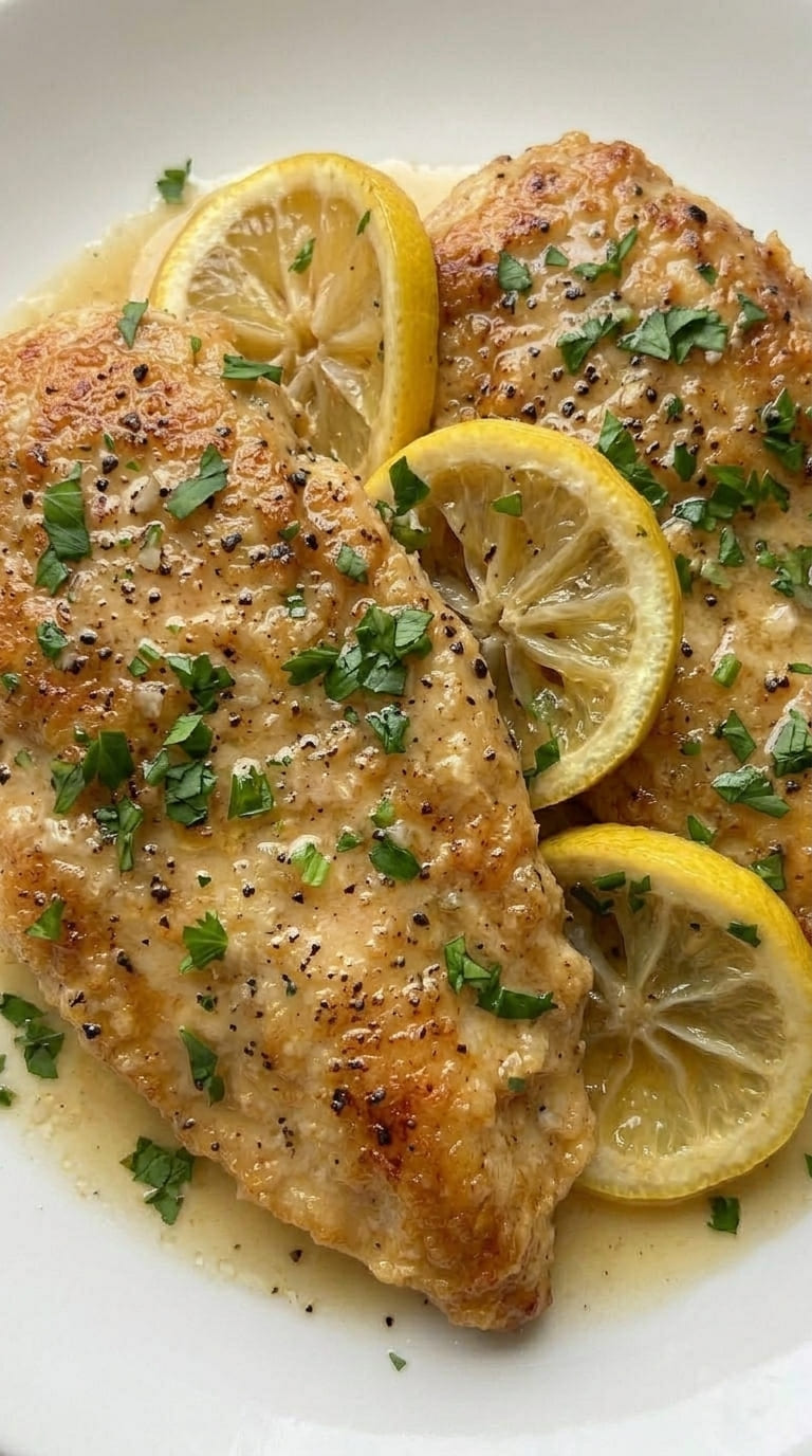 Crispy Chicken Francese in Bright Lemon Sauce