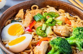 Whenever you're craving a comforting and flavorful meal, this Chicken Ramen features tender noodles, savory broth, and succulent chicken, creating a warm and satisfying dish perfect for any time.