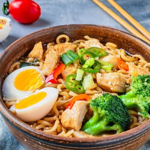 Whenever you're craving a comforting and flavorful meal, this Chicken Ramen features tender noodles, savory broth, and succulent chicken, creating a warm and satisfying dish perfect for any time.