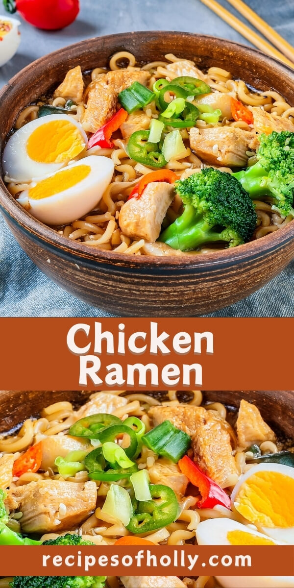 Whenever you're craving a comforting and flavorful meal, this Chicken Ramen features tender noodles, savory broth, and succulent chicken, creating a warm and satisfying dish perfect for any time.