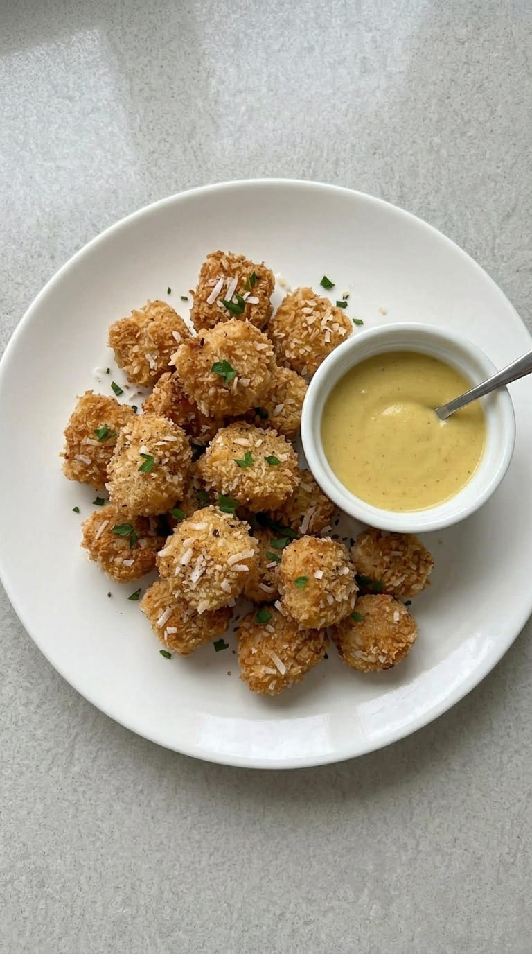 Crispy Coconut Popcorn Chicken with Sweet Crunch