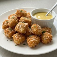 Crispy Coconut Popcorn Chicken with Sweet Crunch