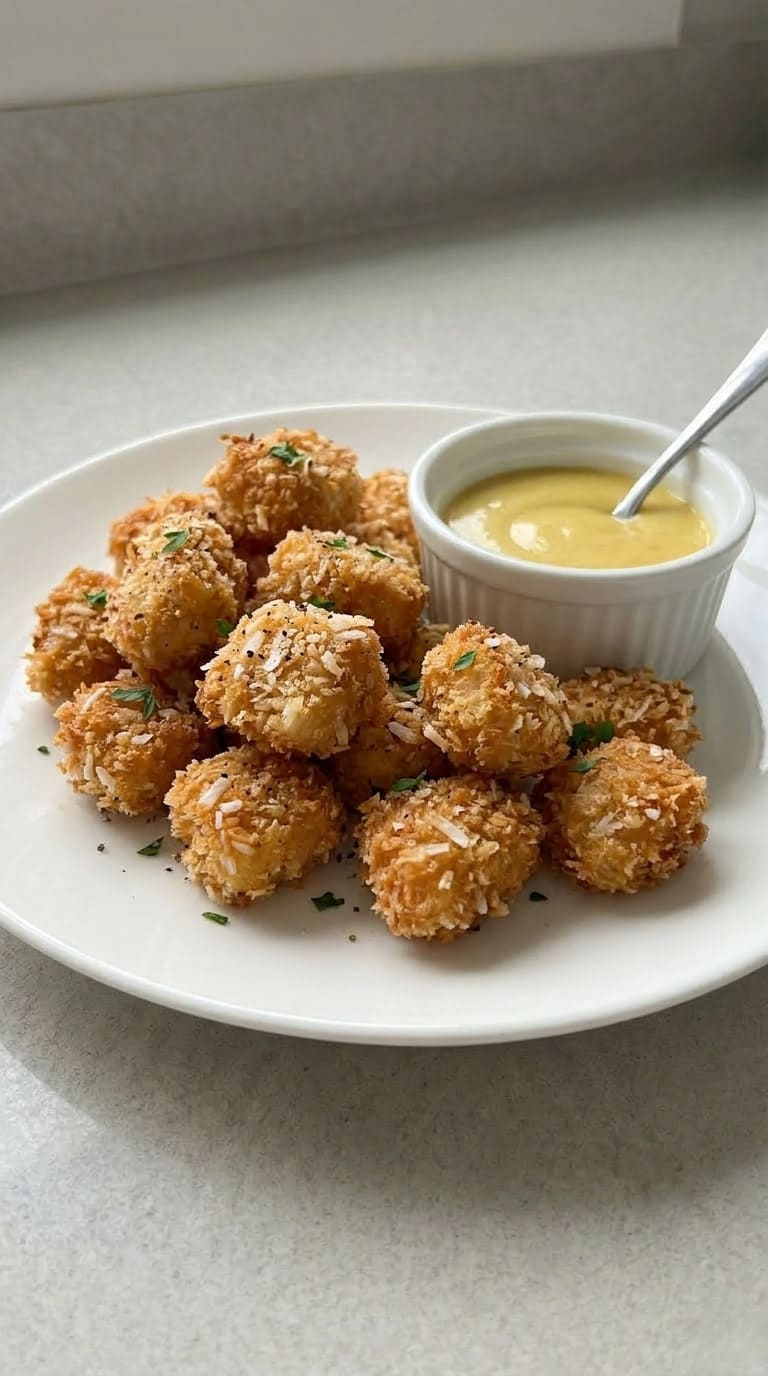 Crispy Coconut Popcorn Chicken with Sweet Crunch