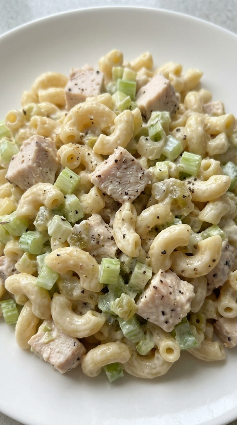 Simple Creamy Chicken Pasta Salad Perfect for Meal Prep