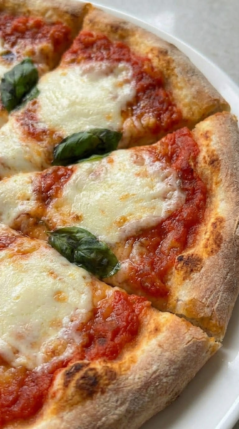 Classic Margherita Pizza with Perfect Crispy Crust
