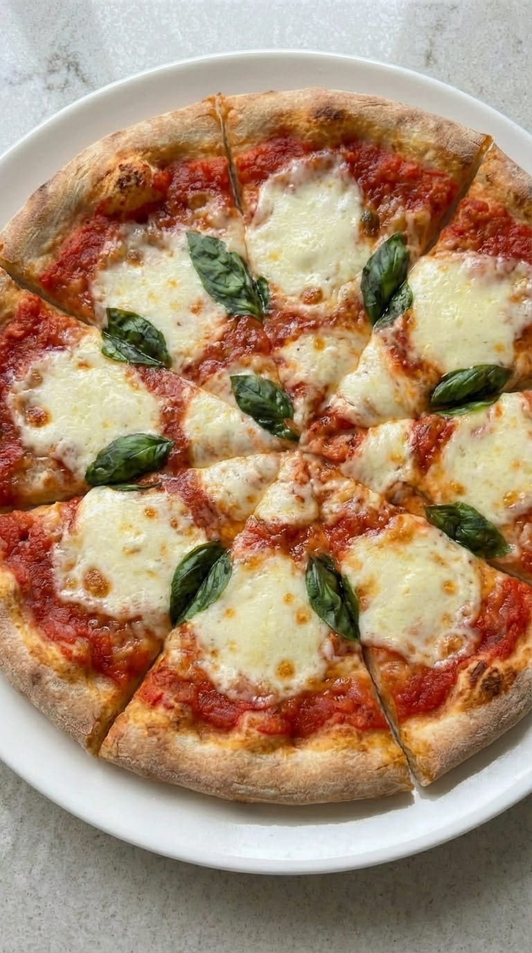 Classic Margherita Pizza with Perfect Crispy Crust