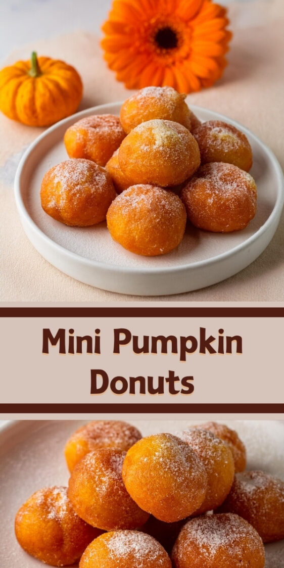 Soft and fluffy Mini Pumpkin Donuts packed with warm pumpkin spice flavors and coated in a sweet cinnamon sugar topping. These bite-sized treats are made with real pumpkin puree and a blend of spices, creating the perfect balance of sweetness and spice. Perfect for fall gatherings, breakfast, or a cozy snack, these donuts are both irresistible and easy to make.