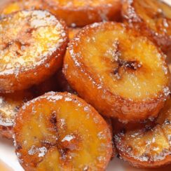 These pan-fried cinnamon bananas are incredibly delicious! They take just a few minutes to make and turn plain bananas into a mouthwatering snack or dessert.