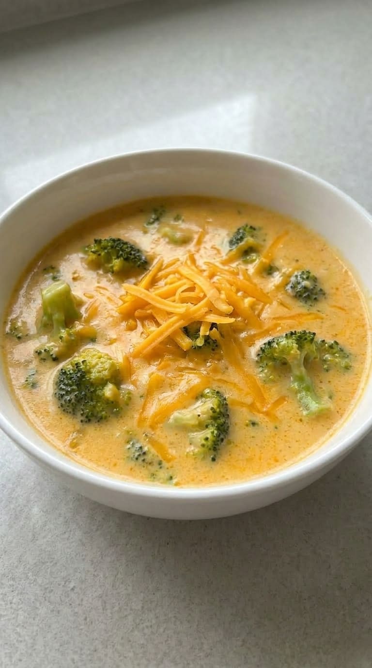 Creamy Broccoli Cheddar Soup Recipe with Simple Ingredients