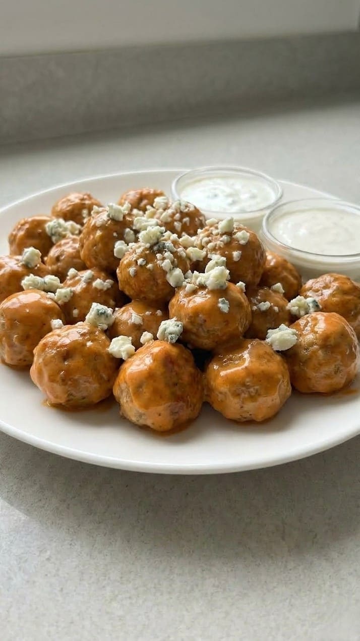 Juicy Buffalo Chicken Meatballs Recipe Perfect for Game Day