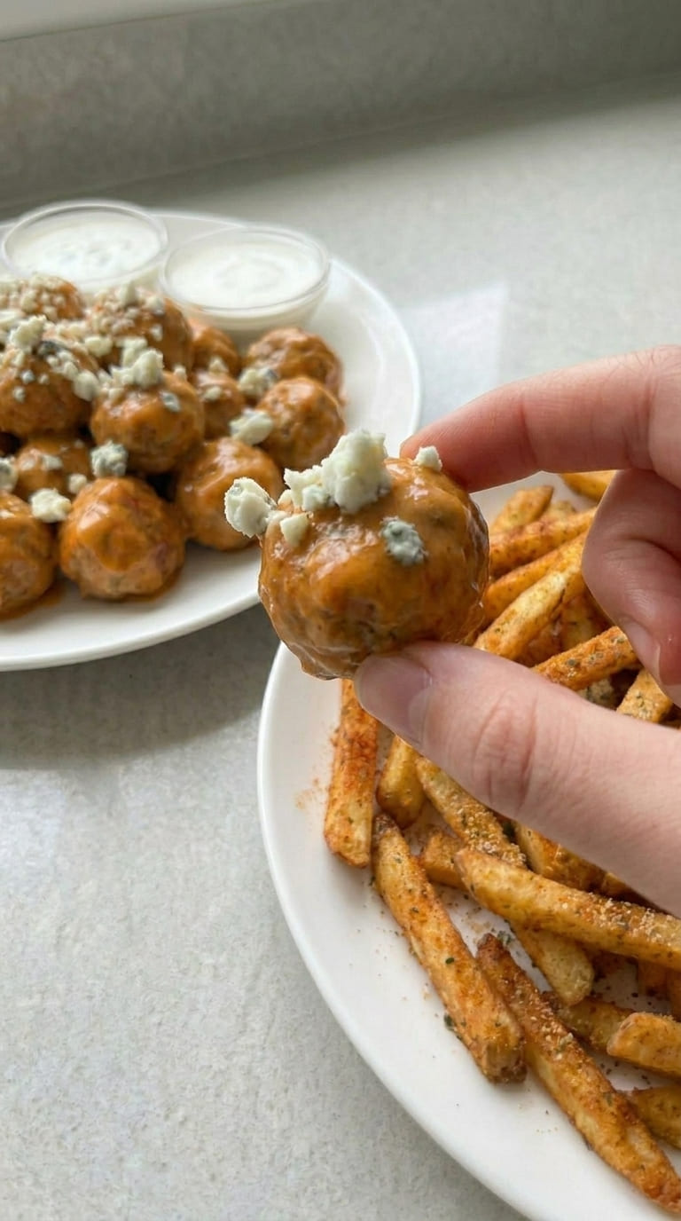 Juicy Buffalo Chicken Meatballs Recipe Perfect for Game Day