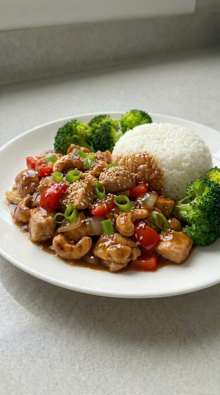 Easy Cashew Chicken Stir Fry with Savory Sauce